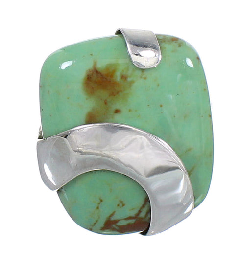 Sterling Silver Southwest Turquoise Ring Size 6 RX88593